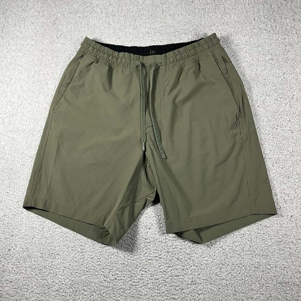 Lululemon Bowline Shorts Mens M Green Drawstring Athletic Gym Pockets 8"